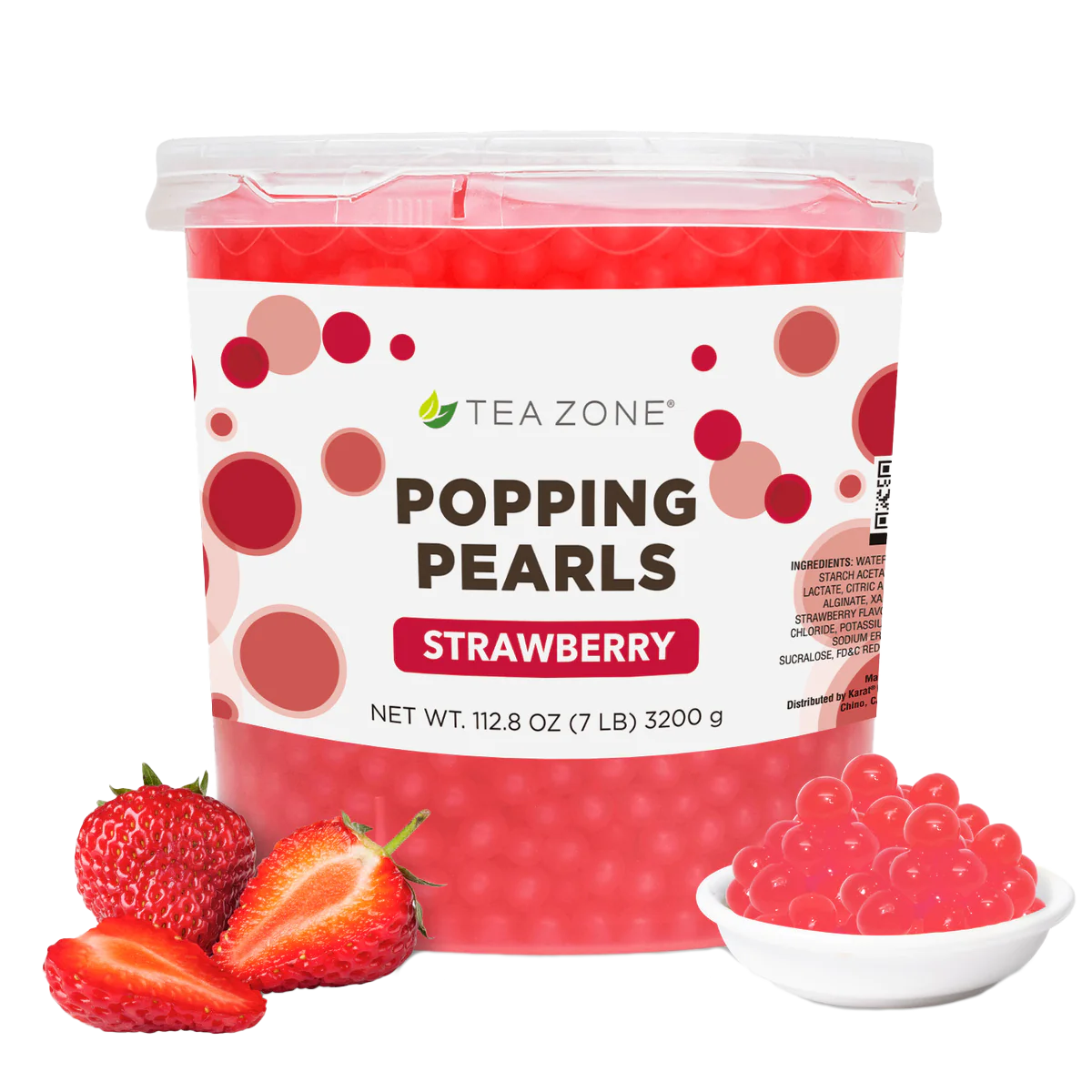 Tea Zone Strawberry Popping Boba