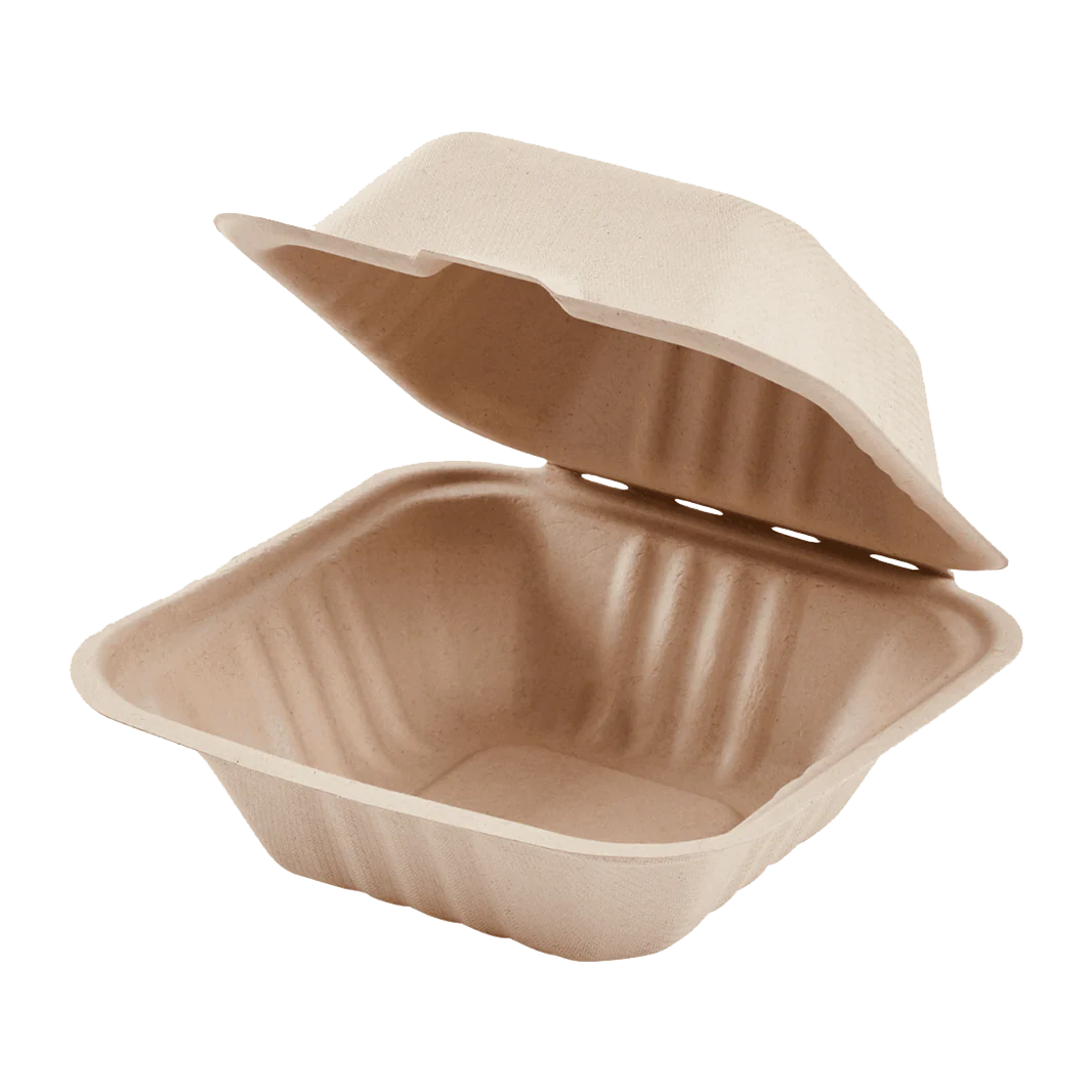 Karat Earth - Natural Bagasse Hinge Containers