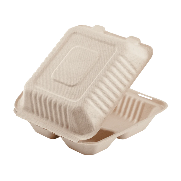 Karat Earth - Natural Bagasse Hinge Containers