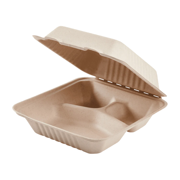 Karat Earth - Natural Bagasse Hinge Containers