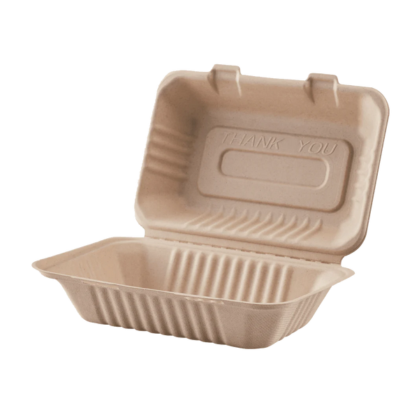 Karat Earth - Natural Bagasse Hinge Containers