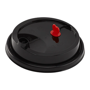 Karat - Boba Cup Dome Lid with Red Stopper