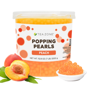 Tea Zone Peach Popping Boba