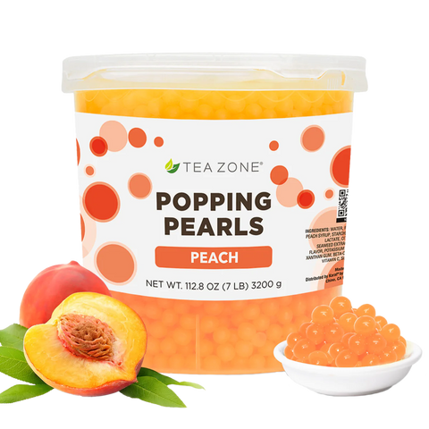 Tea Zone Peach Popping Boba