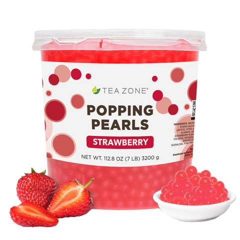 Tea Zone Strawberry Popping Boba