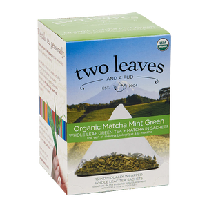 Two Leaves Matcha Mint Tea Sachets