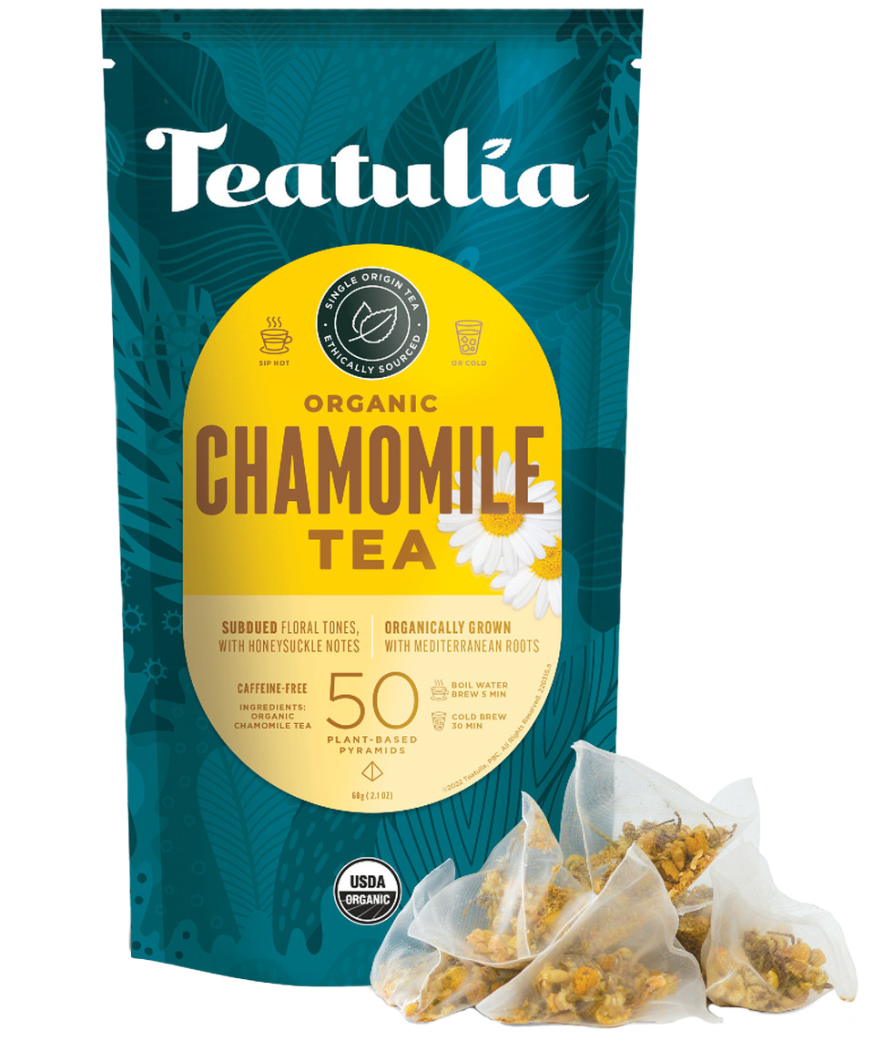 Teatulia Organic Chamomile Herbal Unwrapped