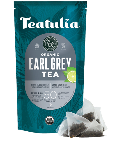 Teatulia Organic Earl Grey Tea Unwrapped