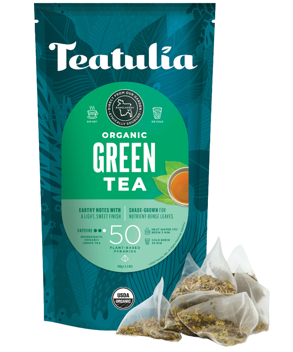 Teatulia Organic Green Tea Unwrapped