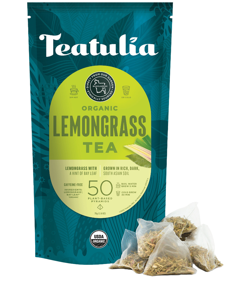 Teatulia Organic Lemongrass Herbal Unwrapped