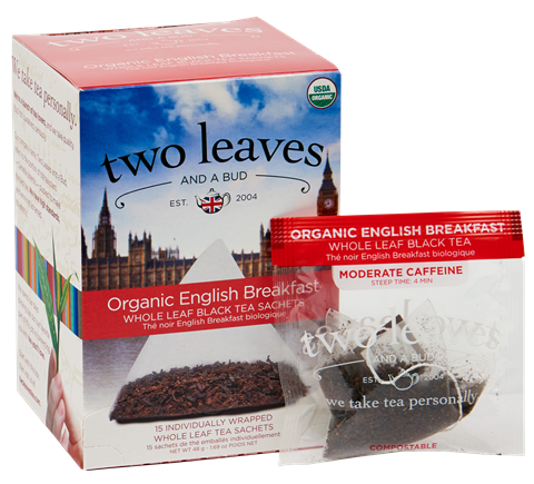 Two Leaves Organic English Breakfast Tea Sachets