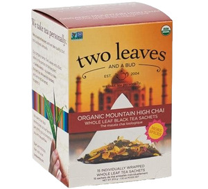Two Leaves Organic Mountain High Chai Tea Sachets