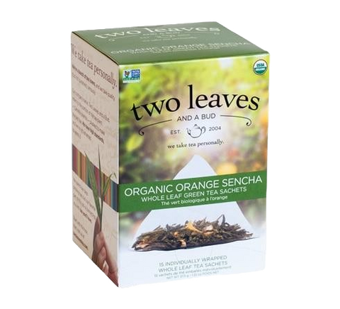 Two Leaves Orange Sencha Tea Sachets