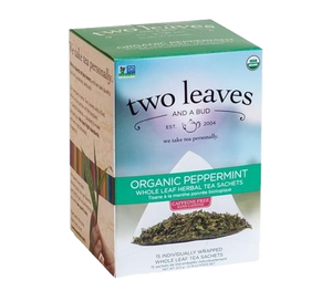 Two Leaves Organic Peppermint Tea Sachets