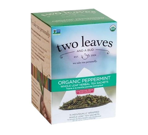 Two Leaves Organic Peppermint Tea Sachets